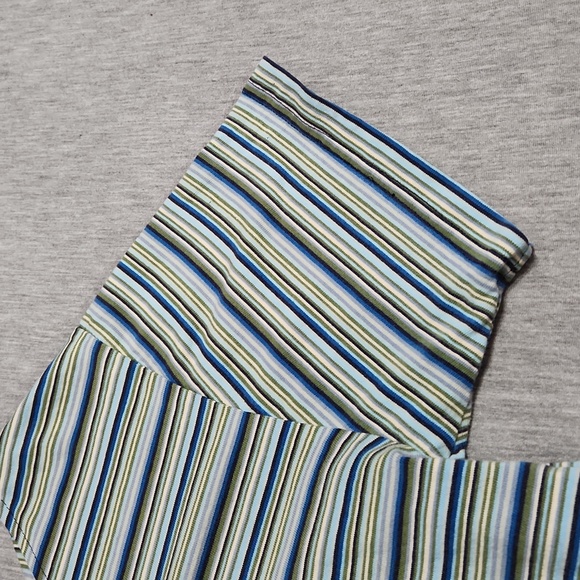 Vintage Y2K Handmade Upcycled Striped Tie Front Shrug Crop Top Blouse Shirt - Picture 7 of 14